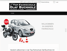 Tablet Screenshot of buchholz-top-fahrschule.de